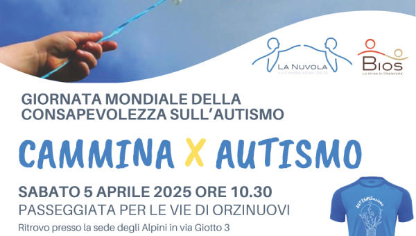 CAMMINAxAUTISMO Sabato 5 aprile a Orzinuovi