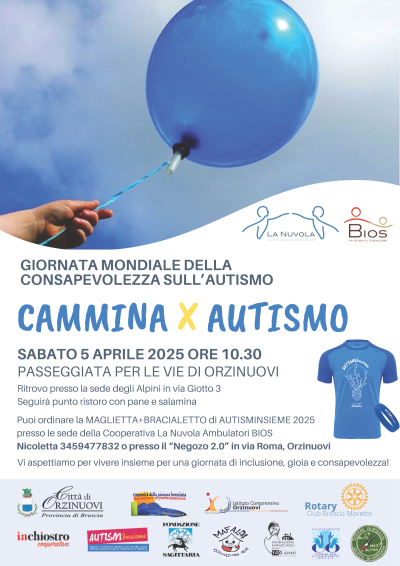 CAMMINAxAUTISMO Sabato 5 aprile a Orzinuovi